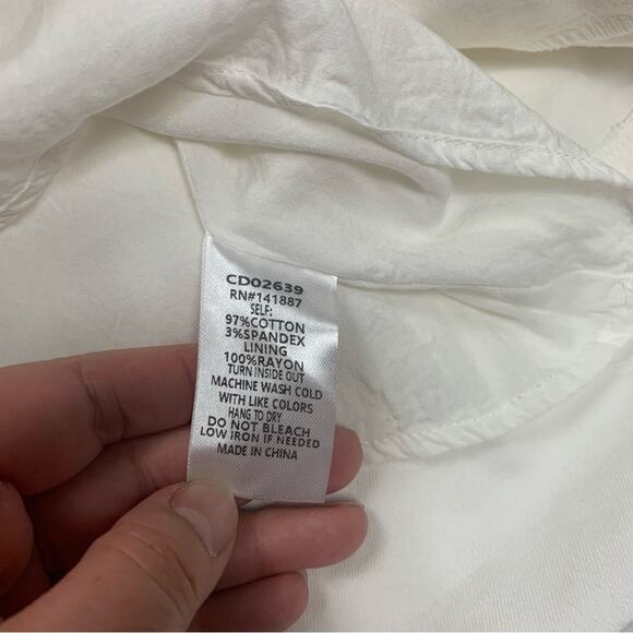 TCEC women's small white dress cutout tiered mini bridal shower fun summer beach - Picture 4 of 11